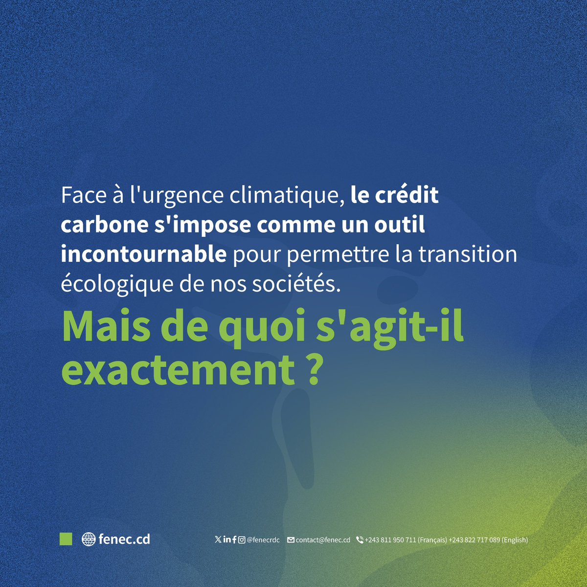 Fenecrdc's tweet photo. Le système du crédit carbone attribue une valeur monétaire à la réduction des émissions de gaz à effet de serre, incitant ainsi les entreprises et les gouvernements à adopter des pratiques plus écologiques. Le forum économique sur la Nouvelle Économie du Climat a pour objectif de sensibiliser les entreprises aux avantages du crédit carbone et de les aider à intégrer des projets de réduction d'émissions dans leurs activités.

Site web : https://t.co/SQMl0XgMqs

#creditcarbone #climat #rdc
#fenec