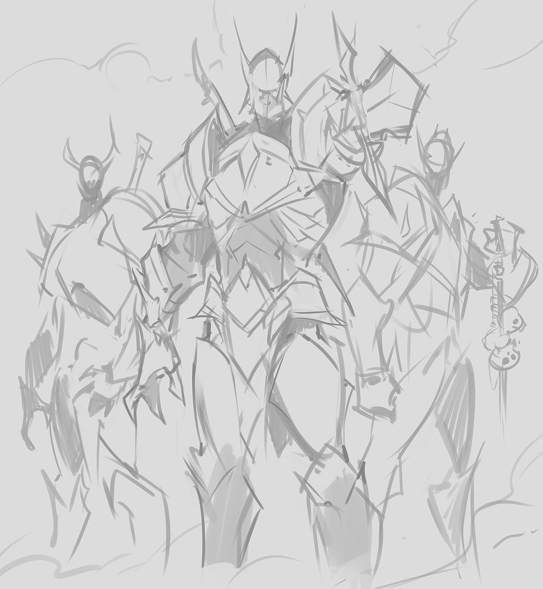 Steel corpses are one of the toughest units in the Legion of Cursed Skulls. Thanks to them, you can launch an assault and protect your most vulnerable troops!
#soulwar_game #2Dart #characterdesign #cardgame #darkfantasy #autobattler