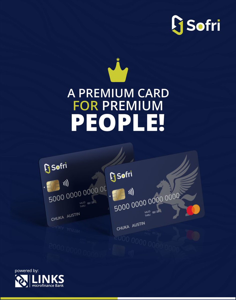 Mubarak_O_O's tweet photo. Elevate your payment experience with the Sofri Mastercard. Easy, fast, and reliable. #SofriPowerCard https://t.co/uLUUaqi0gG