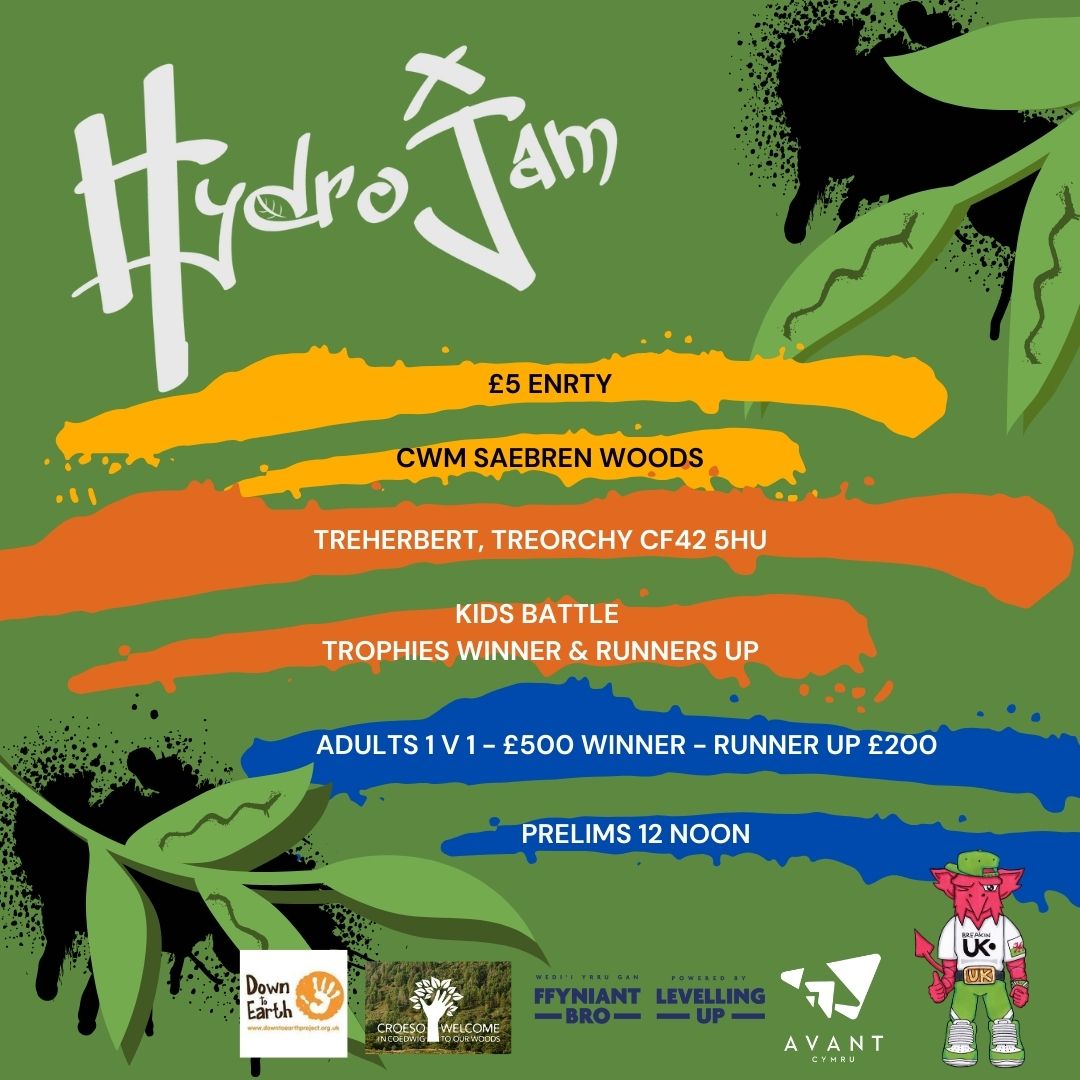AvantCymru's tweet image. Hydro Jam August 10th

Judge announcement Banxy

UK legend, judging adult breakin' at the UKs carbon neutral Breakin' jam, cannot wait, so grateful 🙏🙌. 

Winners £500 runners up £200. Trophies for under 16s.

#breakin #breaking #bboy #bboys #bgirls #judge