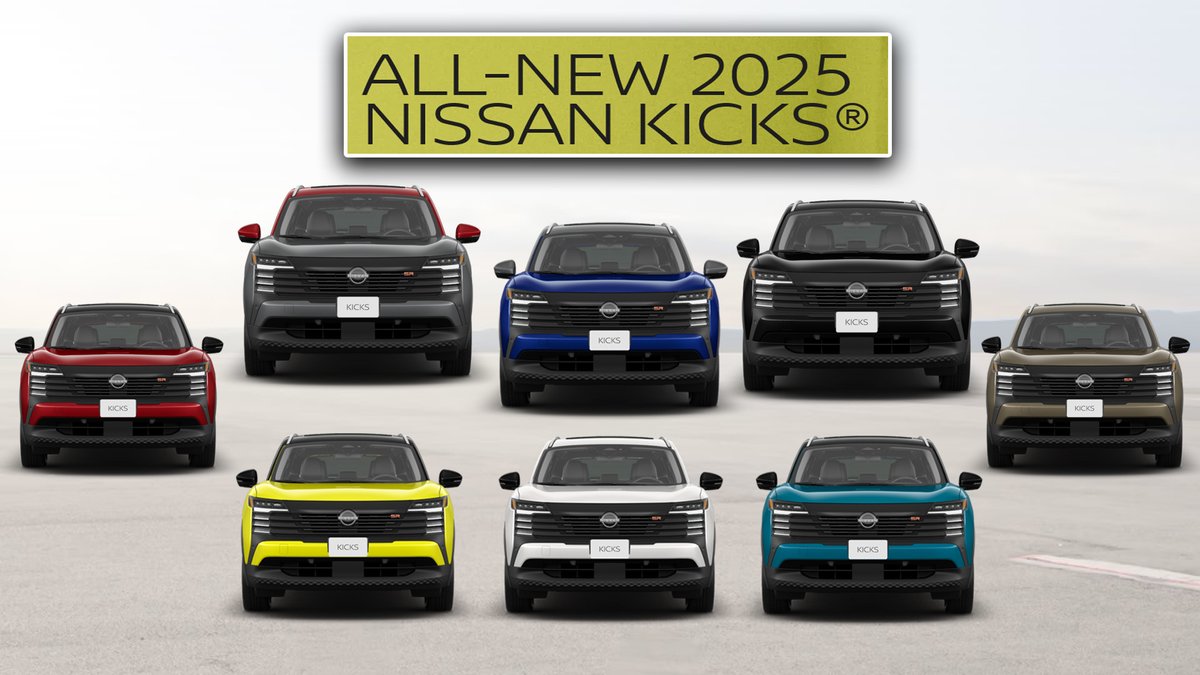 go2_cars's tweet photo. All-New 2025 Nissan Kicks COLORS
Video on YouTube π https://t.co/eNinSbFsM5
we showcase the exciting and diverse color palette available for Nissan's latest compact SUV.
#go2cars #NissanKicks #2025NissanKicks #CarColors https://t.co/ovX4nZY4zx