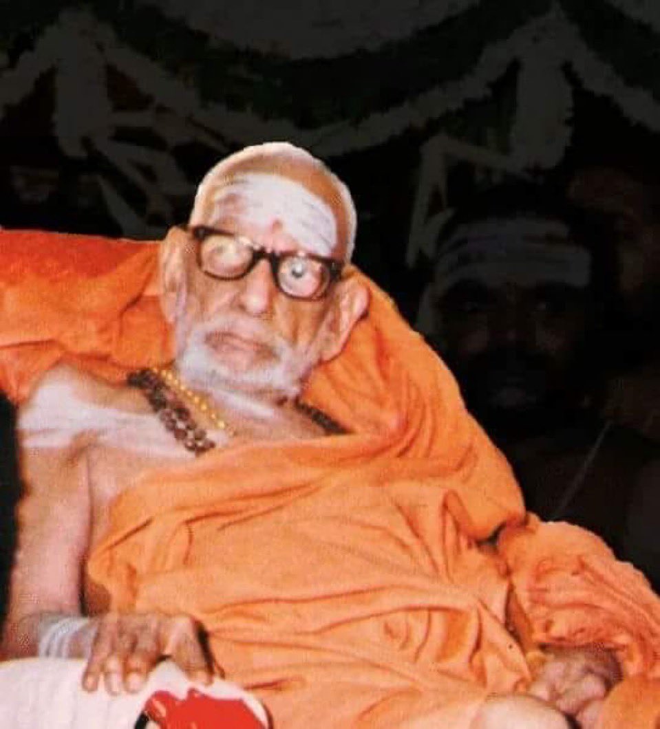 anbezhil12's tweet photo. #MahaPeriyava
Once a devotee asked Sri Sri Sri Chandrashekhara Saraswathi Mahaswamigal, why do we keep food for Crows during Mahalayam? Are our ancestors taking forms of Crows? Why do they come as this low standard bird? Why not a high standard bird?

With a gentle smile Mahaswamigal answered, “We call the Crow Kaka in Tamil. Do we address any other creature by its sound? Do we call a Cat 'Meow?' Because, a Parrot says 'Kiki', do we call it a 'Kiki?' A Crow is called by its sound that makes it special. Ka means Kaapaathu or Protect me... So, when you keep food for a Crow and say "Kaa kaa," you are asking your ancestors to protect you! You say a Crow is lowly, because it is freely available and it eats anything!
But let me tell you, *a Crow is beautiful.*
Why?
It wakes up at 'Brahma Muhurat'... 'Amrit Vela'... It caws and wakes you up... Even Cocks may not wake up on time many days as they are moody... but a Crow is on time... It says "Kaka" and wakes you up at 'Brahma Muhurat' or 'Amrit Vela' which is apt to do Japam. It is such an amazing guide for Pooja. Is it not?
Further, it calls other Crows when it gets food... Not seen in other creatures, teaching humans to share their food. 
Then in the evening before it sleeps, it again says "Kaka" to thank God for all that happened that day! Also Crows don't eat after sunset which is according to shastras... How many people follow this? Hence, I feel a Crow is not lowly... It teaches us so much. Hence, *Pitrus come as Crows.*

And one more...

*Keep food for Crows everyday not only during Mahalayam.*

Crow also teaches *Advaitam!* When a Crow sees the food you have kept, it gets happy and eats it. Seeing it eat, you get happy too. So, both of you get happy... *Both of you are Bhagawan!*

Are our sages mad? Why did they made us feed Crows, if we have to give it to our ancestors?

*The sages had strategic consideration.*

This is the real reason.

*Have you grown a Peepal or Banyan tree? (அரச மரம், ஆலமரம்) Have you seen anyone grow it? Can you get seeds of Peepal or Banyan tree?*

The answer is a big 'No.'

Peepal or Banyan tree will not grow out of sapling. Because nature has made a separate arrangement for growing these two useful trees.

The seeds sprout only after they have been processed in the gastrointestinal tract of the Crows.

These trees grow, wherever the Crows eat it and wherever it does its excretion.

Peepal is the only tree in the world that releases oxygen round the clock and the medicinal qualities of Banyan Tree are also immense.

If these two trees have to survive, it is not possible without the help of Crows. It is in this period, Crows do mating. To get healthy new generation of Crows, they need to get healthy food. Hence, our ancestors *made a ritual to feed the Crows.*

*Next time, you see Peepal or Banyan tree or a Crow remember the intention of our ancestors.*

*This is Pithru paksha Mas* a month when our departed close relatives come down to bless us.
So let’s pray and request them for all our well being.”
Sarvam Sri Krishnarpanam🙏🏻