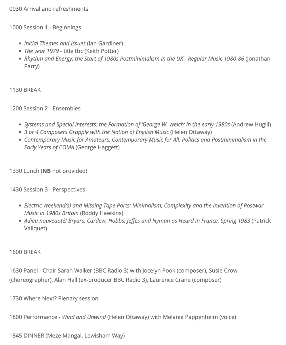 jparrycomposer's tweet photo. Looking forward to this - I'm giving a short #paper on 'Regular Music' the band I played in and wrote for in early 80s (see photo). Congrats to Ian Gardiner & Tom Armstrong for organising despite shocking job cuts at #Goldsmiths #postminimal #musicconference https://t.co/RBhnAKoHP1