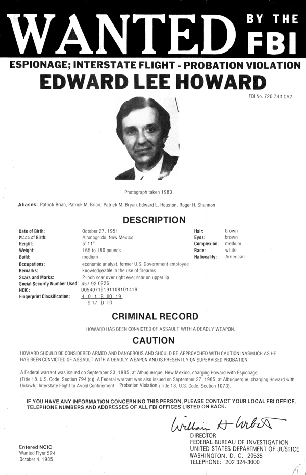 SpiesVespers's tweet photo. #OTD Aug 7,1986 #Tassannounces disgraced #CIAofficer #Edward_Lee_Howard given asylum in #USSR. Does not end well. https://t.co/eTOvtfK1O7