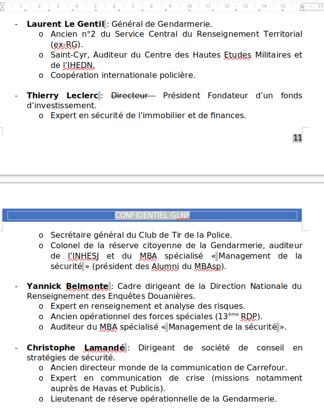 Casimir_Noir's tweet image. Dans le leak #Lockbit vs #GLNF 
Dossier 0 GLNF Stratégie de sécurité 2021-2024 pour la Grande Loge Nationale Française.docx
On trouve une liste de 6 frères du milieu des "forces de l'ordre" &amp;amp; de la "sécurité" proposés pour composer le #ComitéSierra