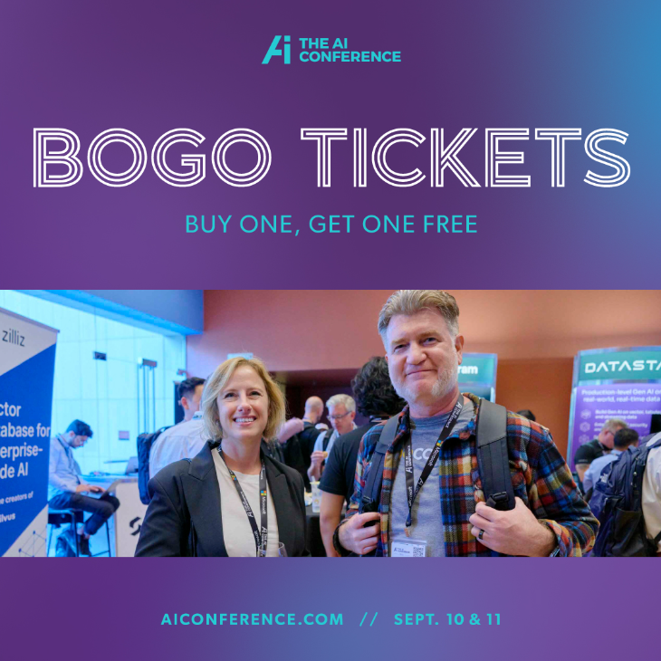 globalcapitalx's tweet photo. Experience the world of AI with passionate engineers, researchers, and like-minded innovators. Join 75+ top experts who are shaping the future of the industry at The AI Conference 2024.

Buy one ticket, get one free. Secure your spot now!
#AIConference2024 #FutureOfAI #BOGOOffer https://t.co/hW78hJEDyH