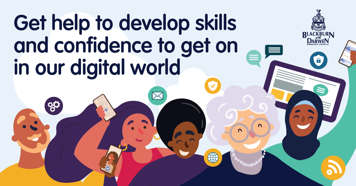 CareNetworkUK's tweet photo. In our increasingly digital world, itโs important to have the skills to get online.
We know that some people in #BwD face barriers, which is why @blackburndarwen are launching a digital inclusion project ๐ป Find out more: https://t.co/y6Lzb1Q7HN
#CareNetwork #digitalskills https://t.co/TNL14fSwag