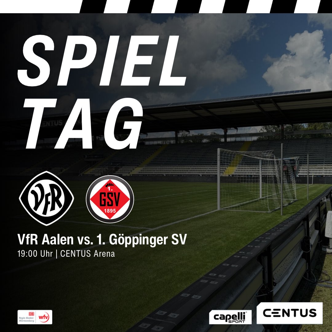 VfRAalen1921's tweet photo. Der Titelverteidiger tritt zum #Spieltag an! 📢🏆
Die dritte Runde im DB Regio-wfv-Pokal steht an und der VfR Aalen empfängt in der CENTUS Arena den @gsv1895_offiziell. 🔥💪🏼
#VfRAalen #VfR #Aalen #wfvPokal #Saison2425 #Titelverteidiger #Heimspiel #CentusArena #GöppingerSV https://t.co/Mk6RoQQmdr