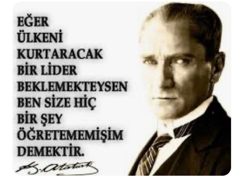 yazparov's tweet photo. Herkesin klavye başında oturup sadece eleştiri yapıp,elini taşın altına koymadığı, “Godoth’u bekleyerek” birgün tüm sorunların çözüleceğini düşündüğü bir ülkede yaşadıklarımız gayet normaldir.
Gazi Mustafa Kemal Atatürk yine 100 yıl önceden bugünü görmüştür.
Kendiniz sorumluluk almak ve fedakarlık yapmak yerine elinde sihirli değneği ile bir   “Kurtarıcı” beklediğiniz sürece değişen hiç bir şey olmayacaktır.
Şimdi gidip “Sarı saçlım mavi gözlüm,bir daha çık gel Samsun’dan” diye son ses müziği açıp Selda Bağcan’a eşlik ederek şarkı söylemeye devam edebilirsiniz…
Ama bu kendinizi “Tatmin etme” yönteminiz acı gerçekleri değiştirmeyecektir.
Yarın çocuklarınıza/torunlarınıza da ülke bu hale gelirken ne yaptığınızı sorduklarında “Anıtkabir’e gittik,Tweet attık,Cumhuriyet konserlerinde kendimizden geçtik” diye anlatırsınız artık…
Allah’tan bu ülkede “Bir kurtarıcı beklemeden,ülkesini kurtarmak için kendisi hareket geçen ve her türlü fedakarlığı gösteren”  DİP DALGA HAREKETİ @DipDalgaHareket ve onun kuracağı parti ile Cumhuriyetin ve onun değerlerinin tüm hatları ile savunulduğu ve savunulacağı bir adres var artık.
Gelmek isteyen tüm yurtseverler bu büyük örgütlü mücadele çatısı altında birleşebilirler.
Web adresimiz olan https://t.co/xmeehtzjcE adresinden katılım formunu doldurup ilk adımı atabilirsiniz.
Hep beraber başaracağız,hep birlikte kazanacağız…
Ve “BU ÜLKEYE UMUDUNU GERİ VERRCEĞİZ!”
