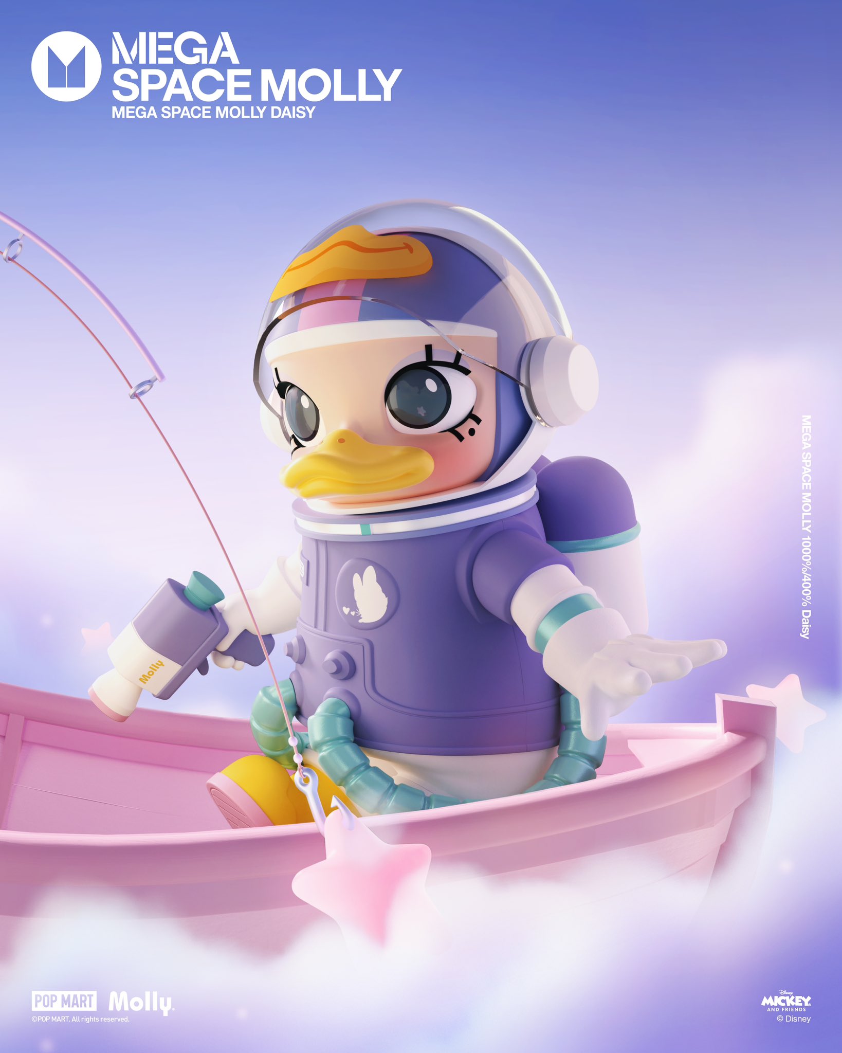 POP MART100% Space Molly ドナルド　デイジ Donald POP MART100% Space Molly ドナルド デイジ Donald POPMART MEGA