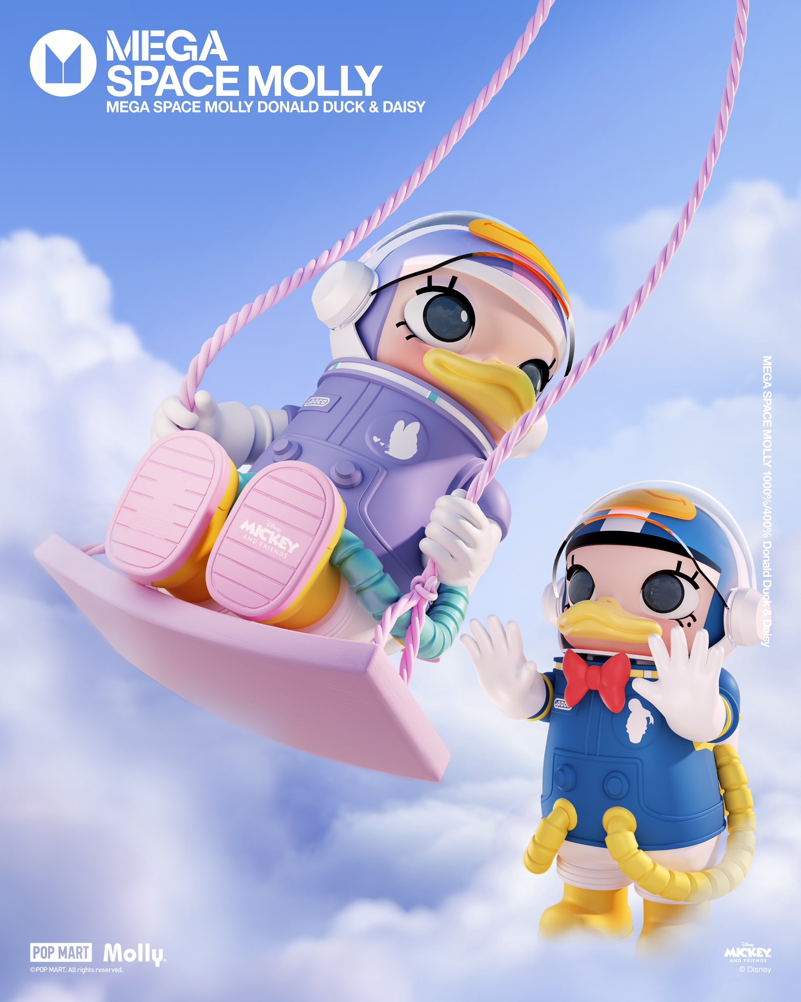 デイジーダック スペースモリー フィギュア Pop Mart Mega Collection 400% Space Molly Daisy Figure | eBay