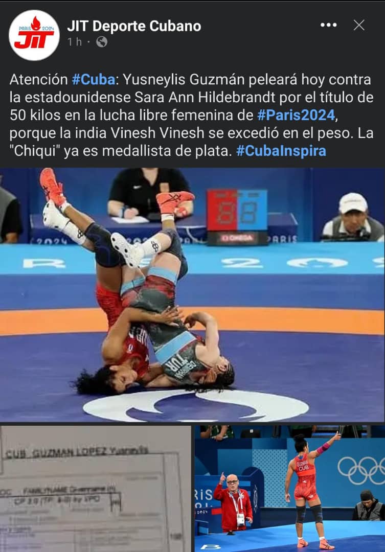 Buenos días juventud 🌞
.
.
.
Amaneciendo con exelentes noticias una finalista, hoyyyy en la lucha libre #CubaInspira
<a href="/UJCdeCuba/">UJC de Cuba</a> #UJCBueyArriba #ModoVerano #BueyArriba