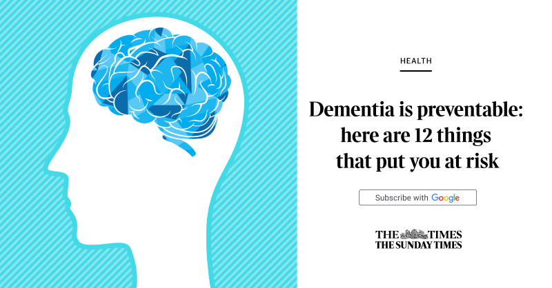 thetimes's tweet photo. Research released this week will spell out the lifestyle and environmental issues that can lead to the condition and the steps that can cut your risk of developing it