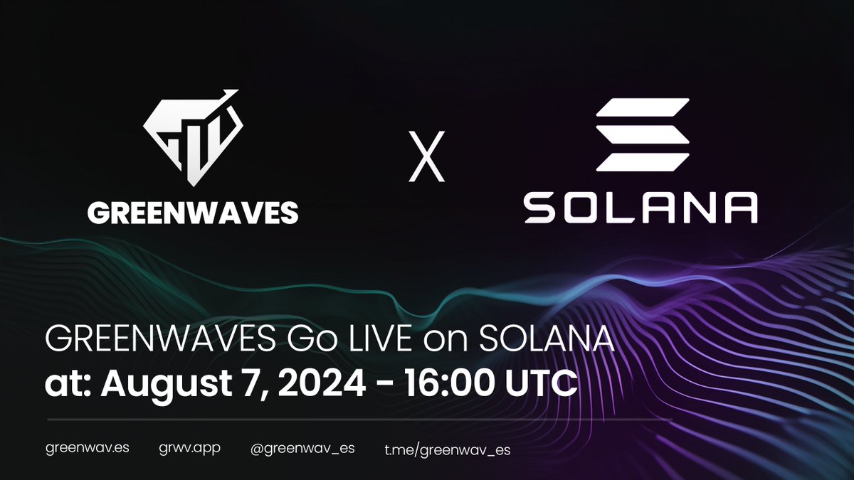 greenwav_es's tweet photo. $GRWV is soon shaking up the #SOLANA market!

August 7, 2024 - 16:00 UTC

10$->100.000$  at 170M MC.
100$->1.000.000$ at 170M MC.

Are you going to come or be left out? 🥱

#CRYPTO #cryptocurrency #SolanaProjects #GreenWAVES #Today #TodayInNews https://t.co/aoLSJNOYDt