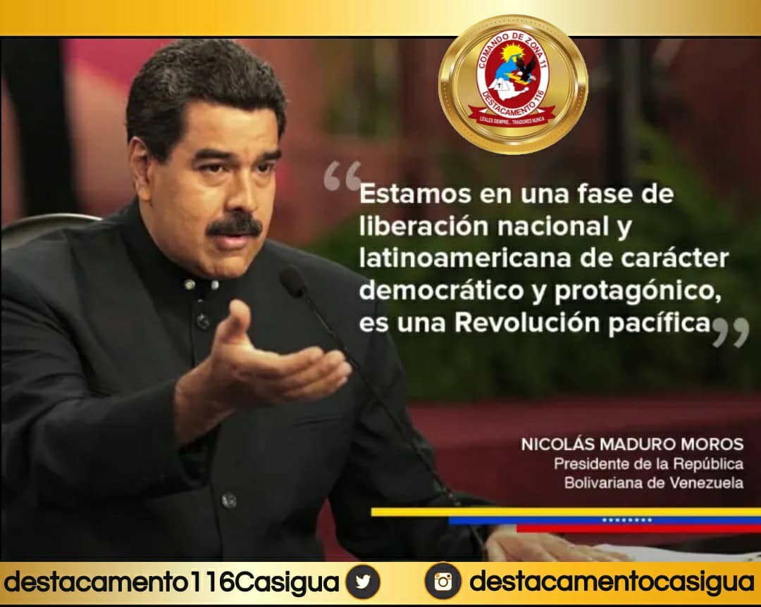 TransporteGNB's tweet photo. Pensamiento Bolivariano de nuestro presidente obrero Nicolás Maduro Moros https://t.co/pHpmEvfu5R