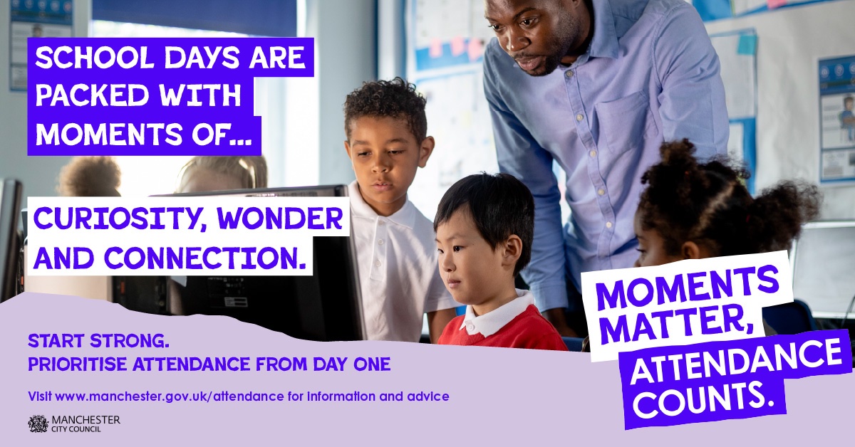 Find out more about why attendance counts at manchester.gov.uk/attendance #startstronger