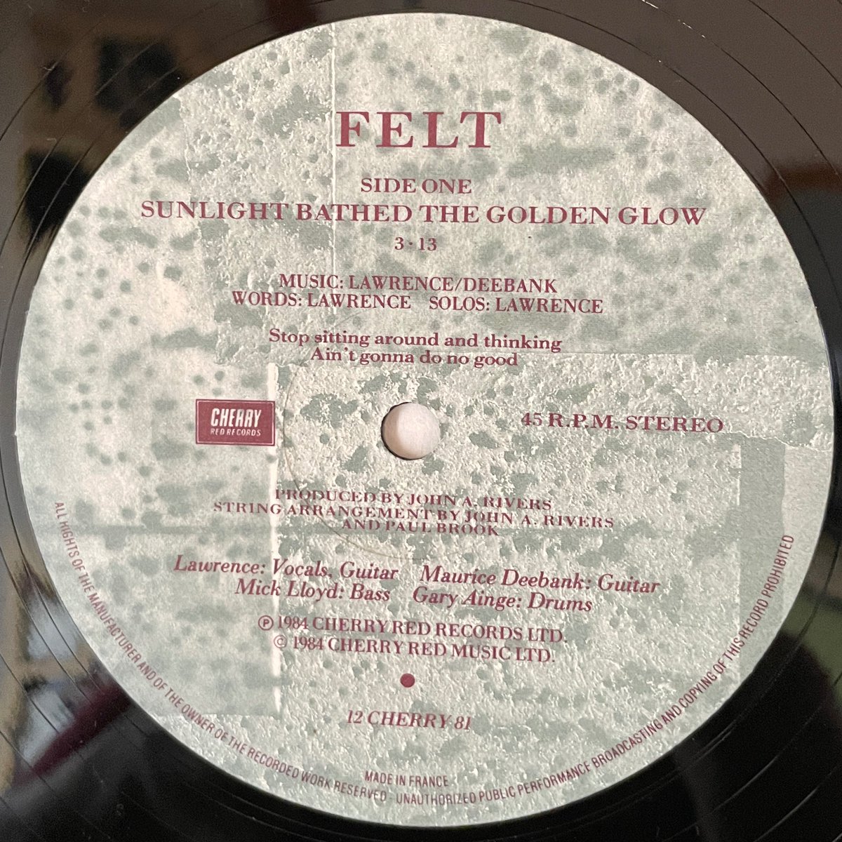 MILEHIGHCLUB202's tweet photo. ほな12いこか
FELT / Sunlight Bathed The Golden Glow [’84 Cherry Red --- 12 CHERRY 81]
#felt #SunlightBathedTheGoldenGlow #LawrenceHayward #MauriceDeebank #MickLloyd #GaryAinge #23envelope #listeningbar #vinylbar #musicbar #レコードバー #mhc07082024
https://t.co/3ACZs2UcOP https://t.co/zeYIrSBoUj