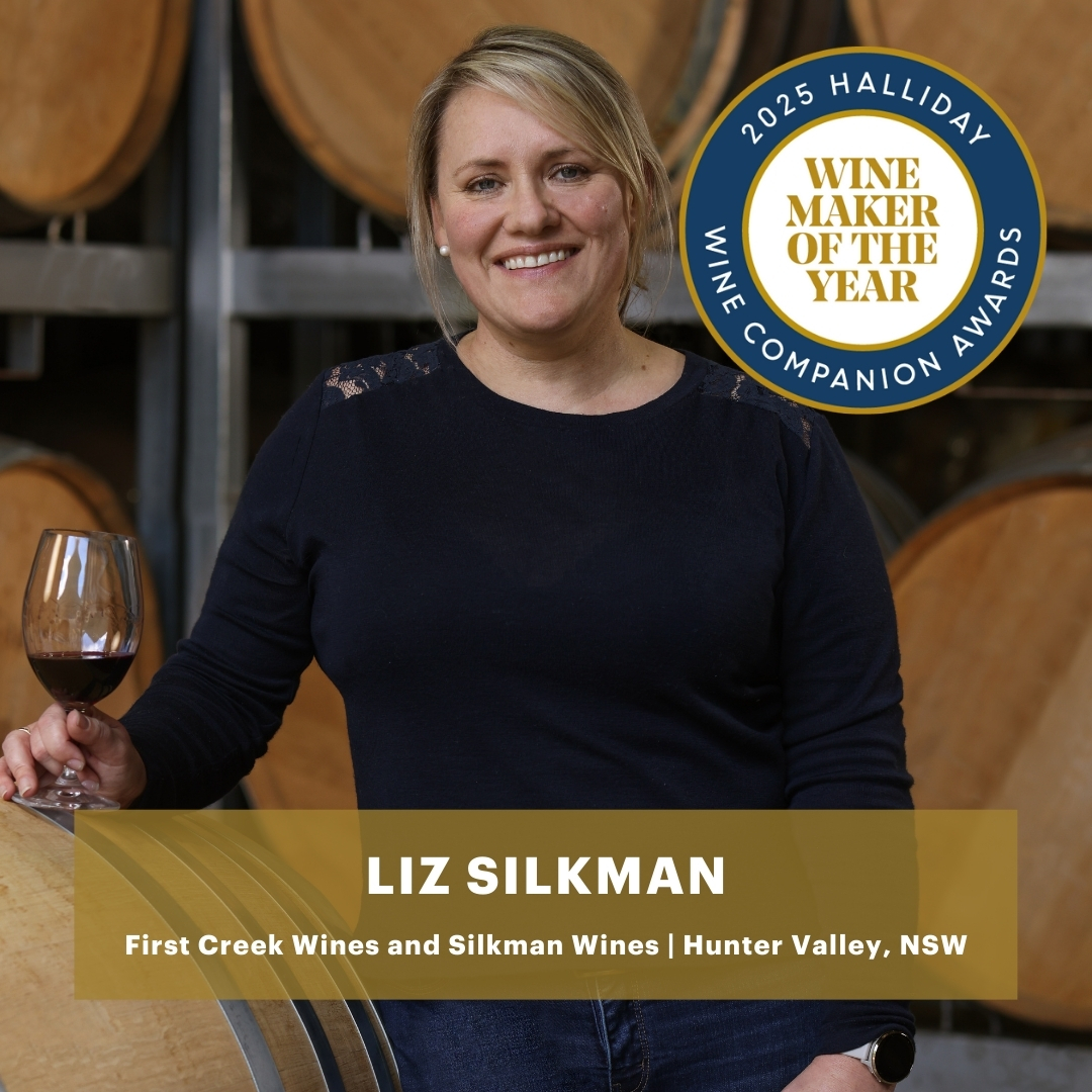 winecompanion's tweet photo. Introducing our 2025 Winemaker of the Year winner – Liz Silkman of First Creek Wines and Silkman Wines from the Hunter Valley, NSW.

Proudly presented by RIEDEL @RiedelAustNZ @RiedelUK

@firstcreekwines @silkmanwines #LizSilkman #FirstCreekWines #SilkmanWines #Halliday2025 https://t.co/rfXIc2vGkR