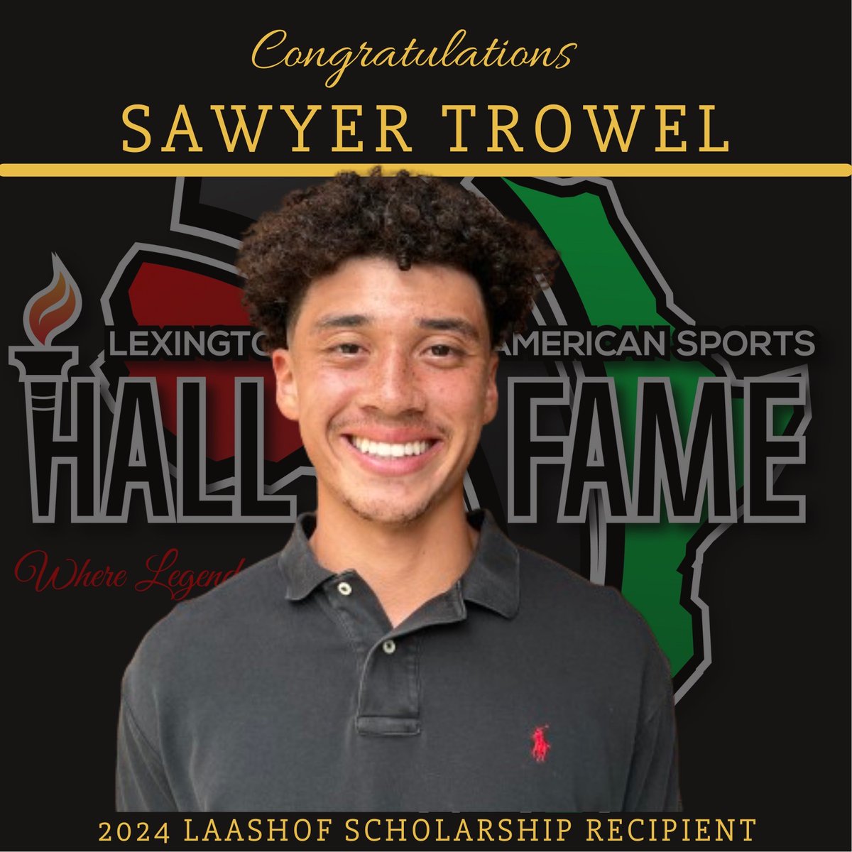 📣Introducing our 2024 LAASHOF Scholarship Recipients!

Sawyer Trowel:
A recent graduate of Lafayette High School is currently attending Bellarmine University in Louisville, Kentucky.

#LAASHOF #WhereLegendsShine #Scholarship