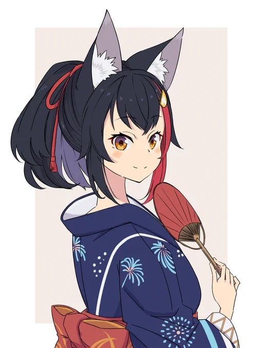 浴衣ミオしゃ#みおーん絵 