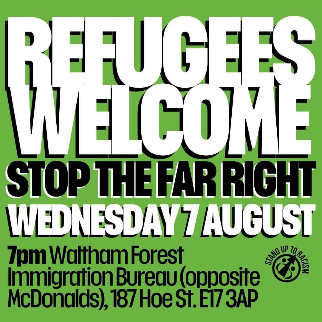 Counter-Demo in Walthamstow this evening.
