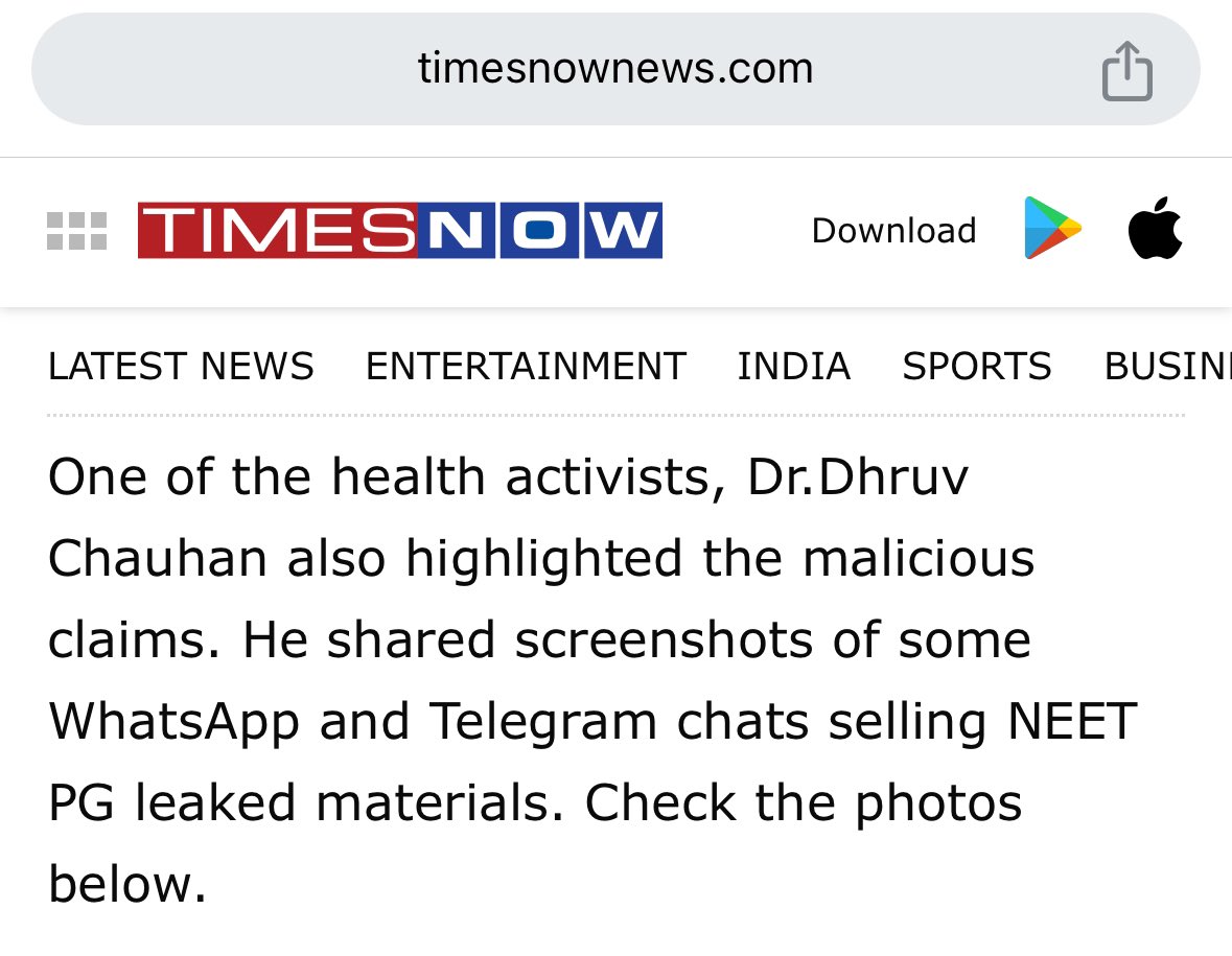 DrDhruvchauhan's tweet photo. Multiple news media have highlighted this issue of NEET PG where there are fraud people in telegram openly claiming that they have papers in a group of thousands aspirants

I hope @JPNadda might look into it and action be taken to ensure smooth conduct of the exam without chaos. https://t.co/fWH0qoMvaH