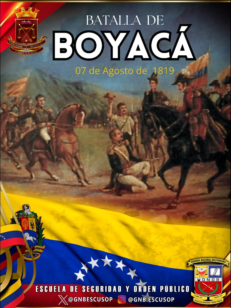 #7Ago la Batalla de Boyacá, fue el enfrentamiento entre las tropas reales y las libertadoras que marcó el fin del dominio español sobre el territorio de lo que entonces era Nueva Granada.
