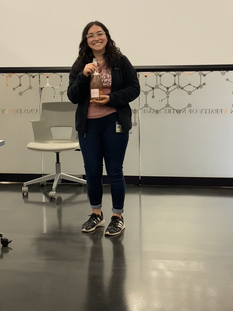 Yesterday, we celebrated <a href="/lemonsinthelab/">Carmen 🍋</a> receiving the Edison Innovation Fellowship sponsored by the <a href="/ndideacenter/">IDEA Center Notre Dame</a>! For the next year, Carmen will be learning about IP,  entrepreneurship, and commercialization.  Congratulations!! 🍾🎉

#MorganLabatND