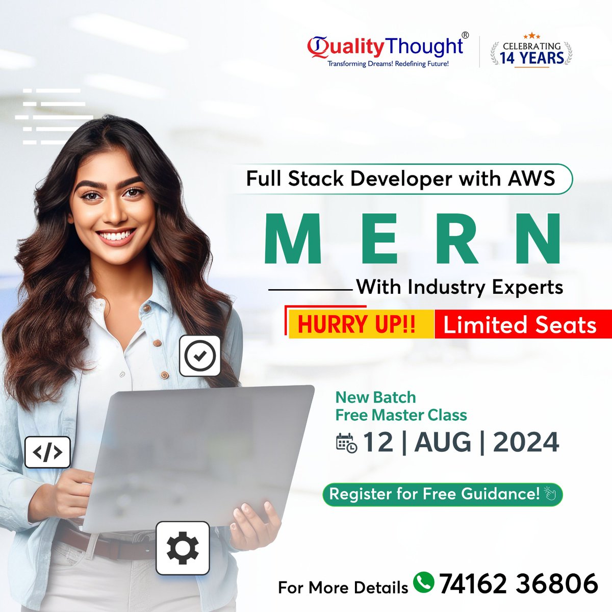 QTTWorld's tweet photo. Want to upgrade your career? Join our Full Stack Web Developer with AWS....!! Real-Time Training by Experts with Assistance in Placement
New Batch Free Master Class 12th Aug 2024.
✅Registration link:
https://t.co/YmdQgwcz3l
📷 Contact: 74162 36806
#merncourse #merntraining https://t.co/13WRzhlCdP