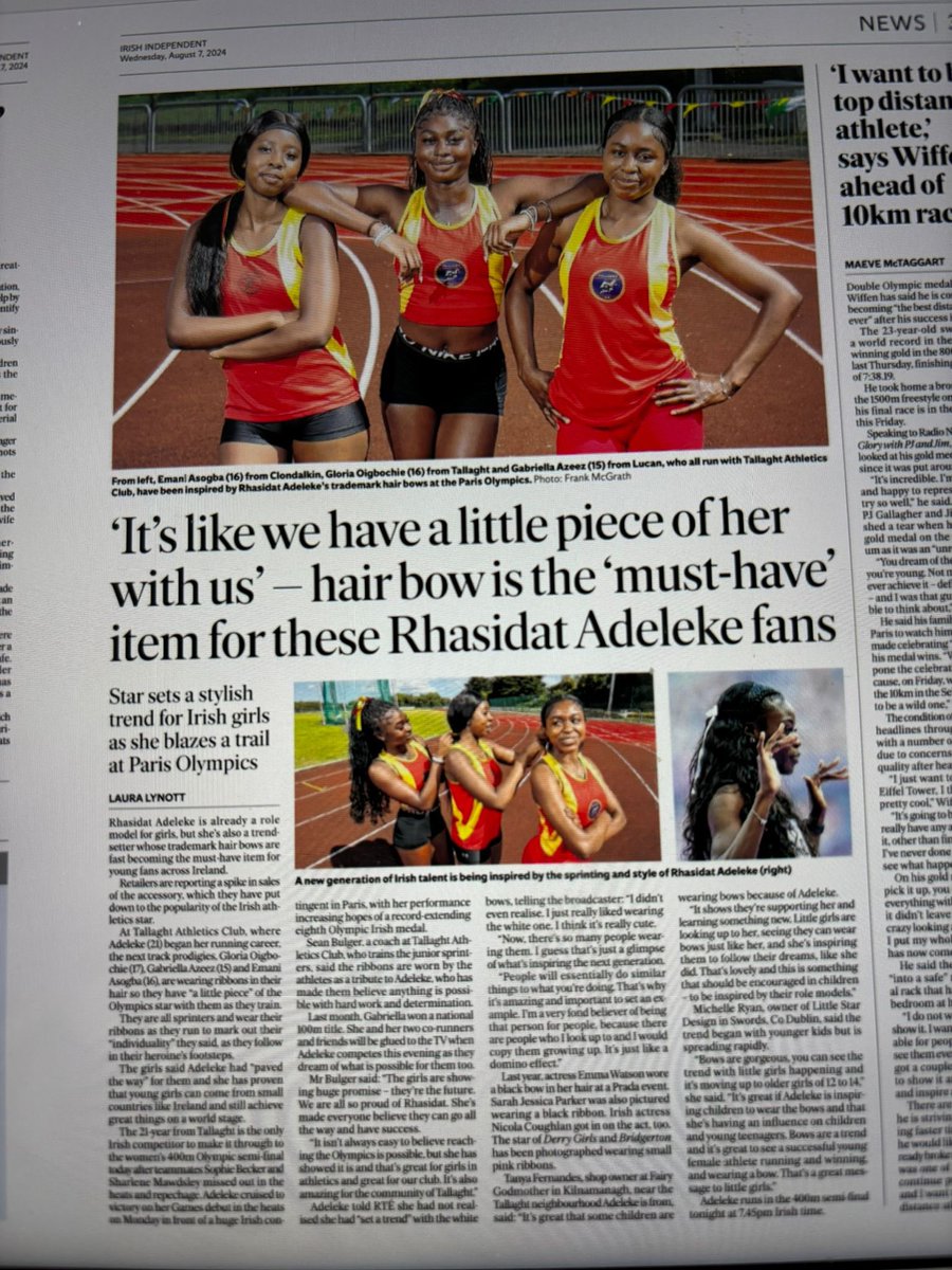 Great to see two of our past pupils following in Rhasidat’s footsteps! Future Olympians G&amp;G! 🏃🏿‍♀️🏃🏿‍♀️🏃🏿‍♀️