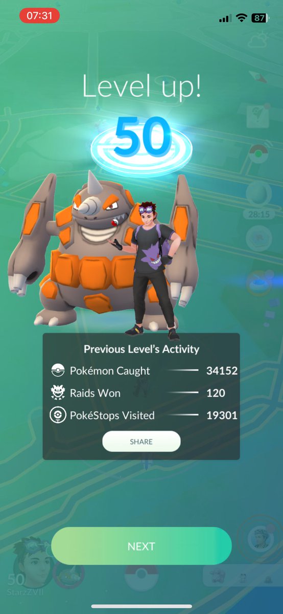 AStarzzgaming's tweet image. It finally happened! Playing since the 9th July 2016 (big break from 2018-2022) but I finally hit level 50!!!!! #PokemonGO #Level50