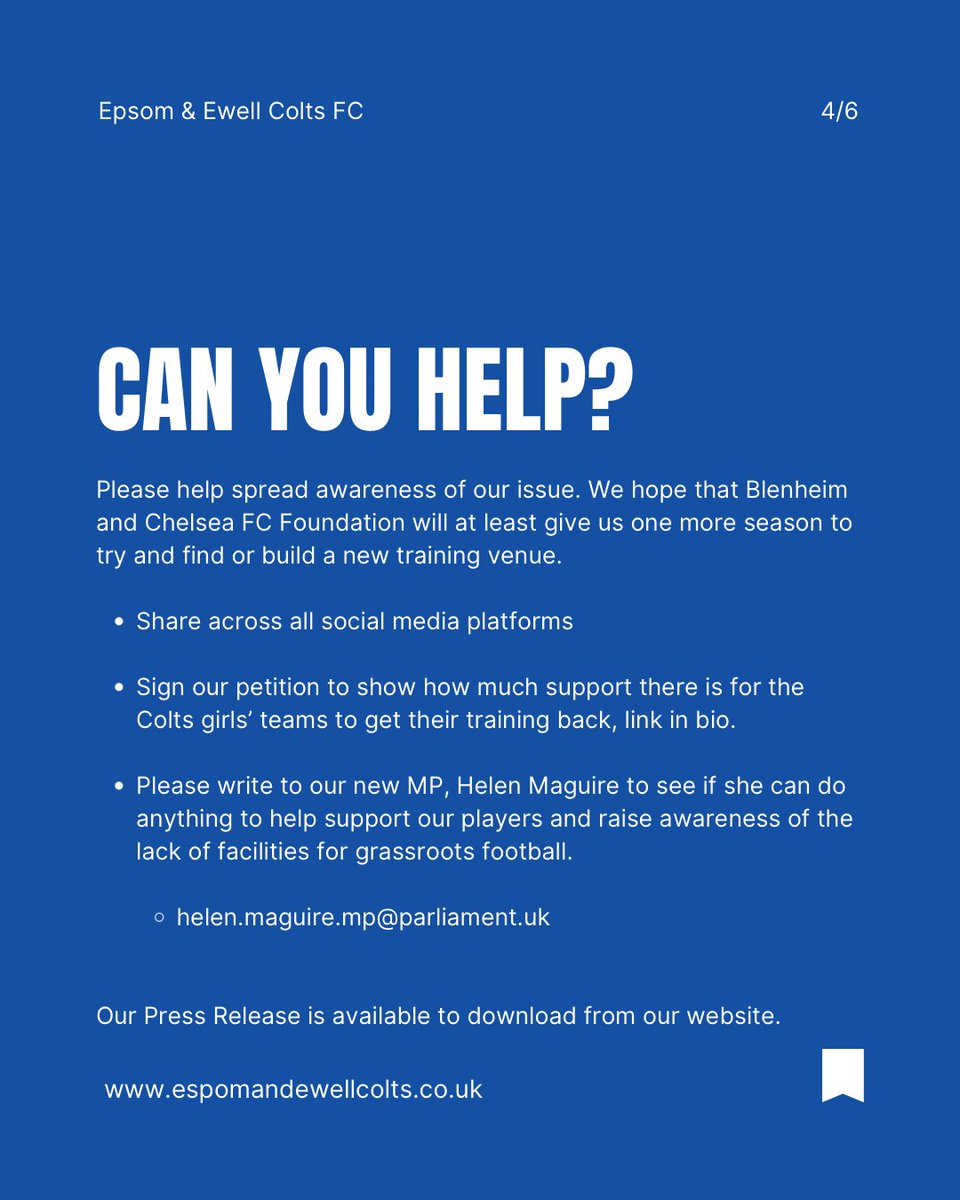 Epsom & Ewell Colts Girls Football tweet media