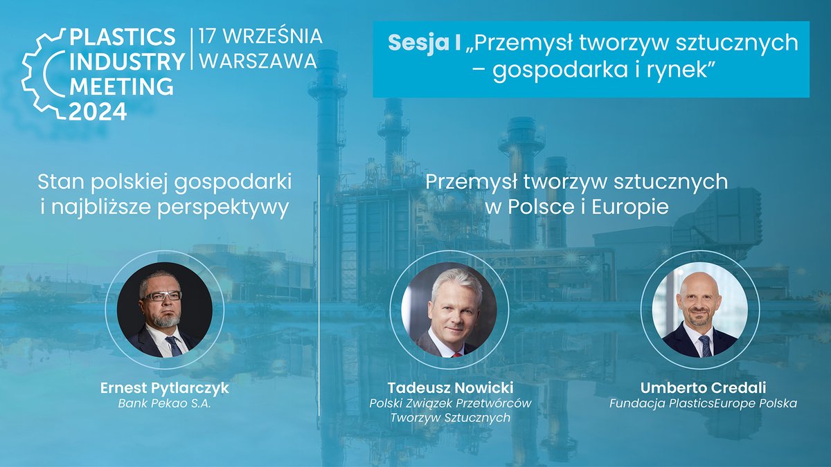 📊📈Podczas pierwszej sesji #PlasticsIndustryMeeting2024 eksperci przedstawią aktualne dane, które będą bezcennym kontekstem do dyskusji w kolejnych sesjach wydarzenia.

➡Agenda: lnkd.in/dMRvdM3x 
➡Rejestracja i więcej informacji: connect.pl@plasticseurope.org