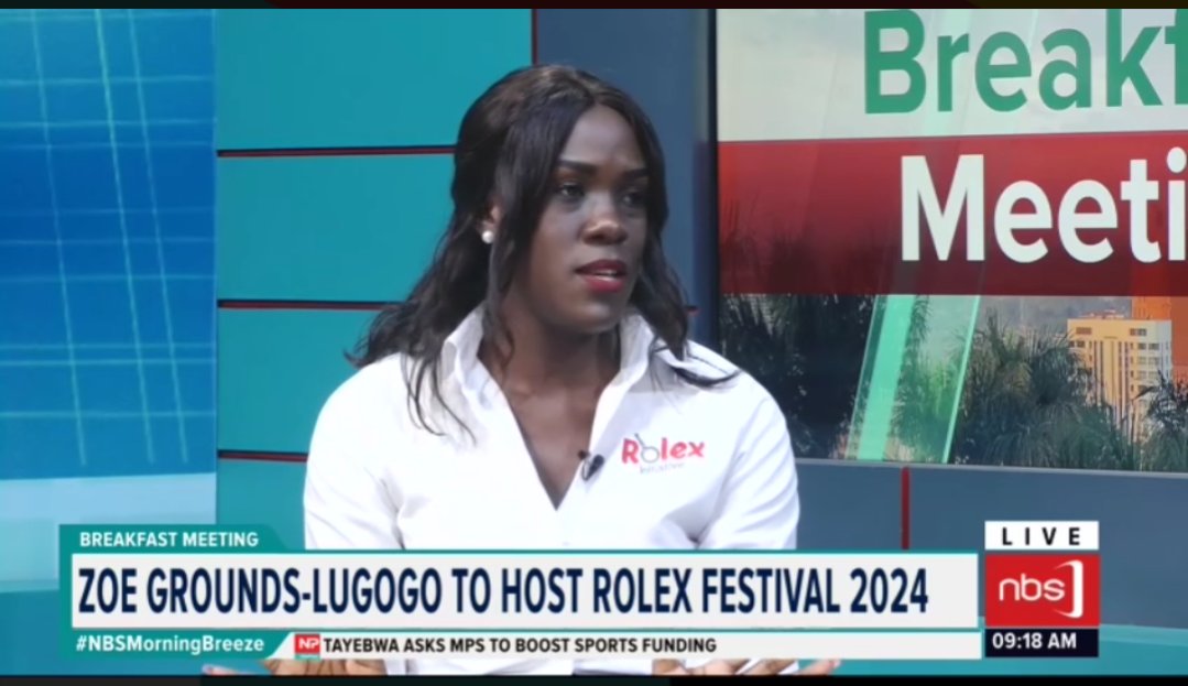 nbstv's tweet photo. Come hungry! There will be plenty of rolex, kids' playgrounds, and artists performing to entertain. - Enid Mirembe, Team Leader @RolexInitiative.
#RolexFestival24 #NextTicketEvents #NBSBreakfastMeeting #NBSUpdates https://t.co/UYeWHW6FZW