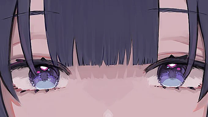 目を2パターン描いた痕跡