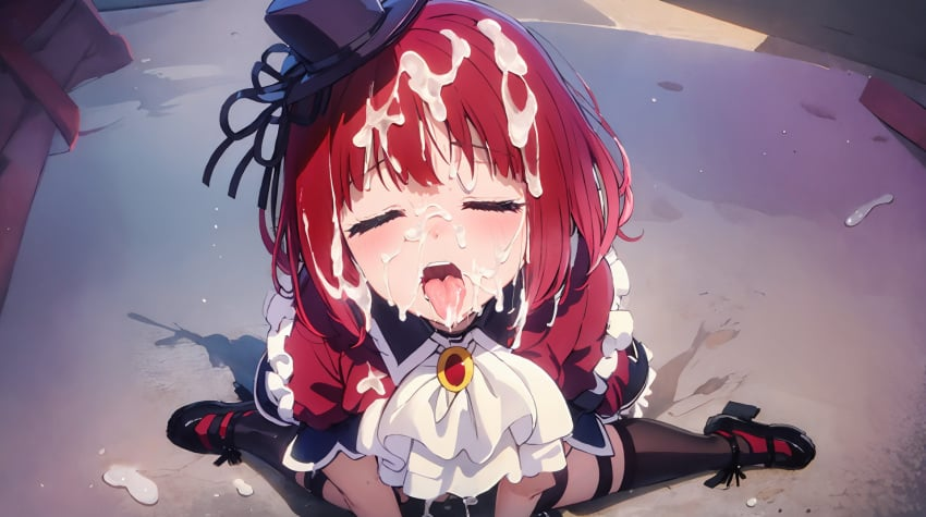 -Asentí con la cabeza, empecé a tragar todo lo que había en mi boca, pasé mío lengua por mis manos para tragar lo que se me había caído y, tras eso abrí la boca, saqué la lengua y no dije nada más...habías dicho que callase y eso haría-