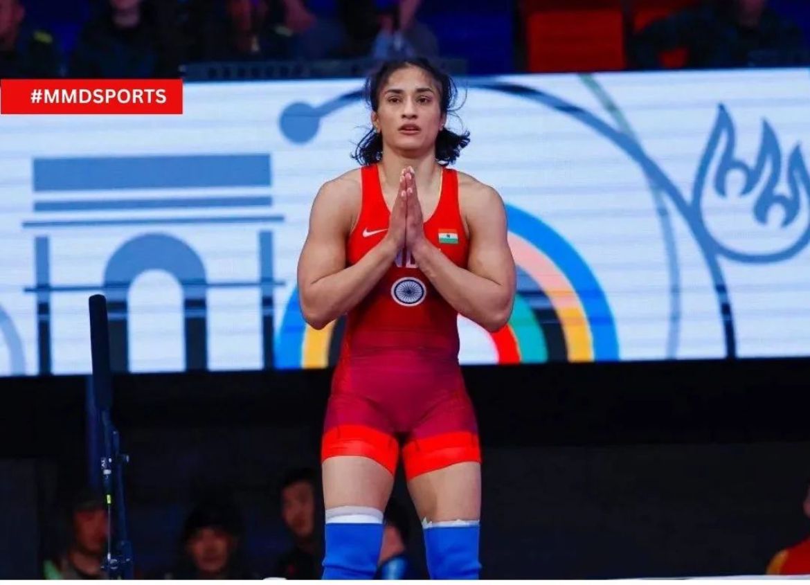 DailyMarksmen's tweet photo. #Marksmendaily: #Breaking Indian Wrestler Vinesh Phogat disqualified from the Women’s Wrestling 50kg for being overweight.
#Phogat_Vinesh #ParisOlympics2024 https://t.co/EvGGcLDVF4