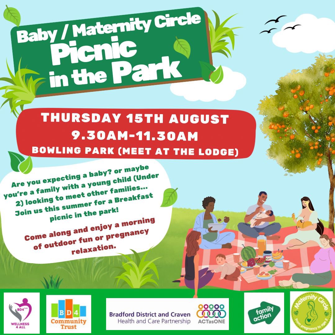 Are you expecting a baby? or maybe you're a family with a young child (Under
2) looking to meet other families...
Join us this summer for a breakfast picnic in the park!
Come along and enjoy a morning of outdoor fun &amp; pregnancy relaxation #BD4plusWelleness4All