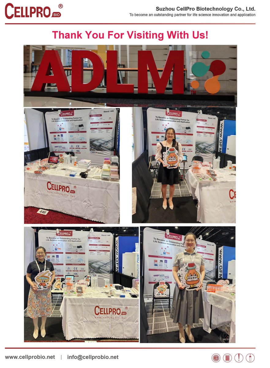 Limei_Xu1028's tweet image. Thank you for visiting our #CellProBio stand and for the many inspiring conversations. Safe travels everyone.
#ADLM2024