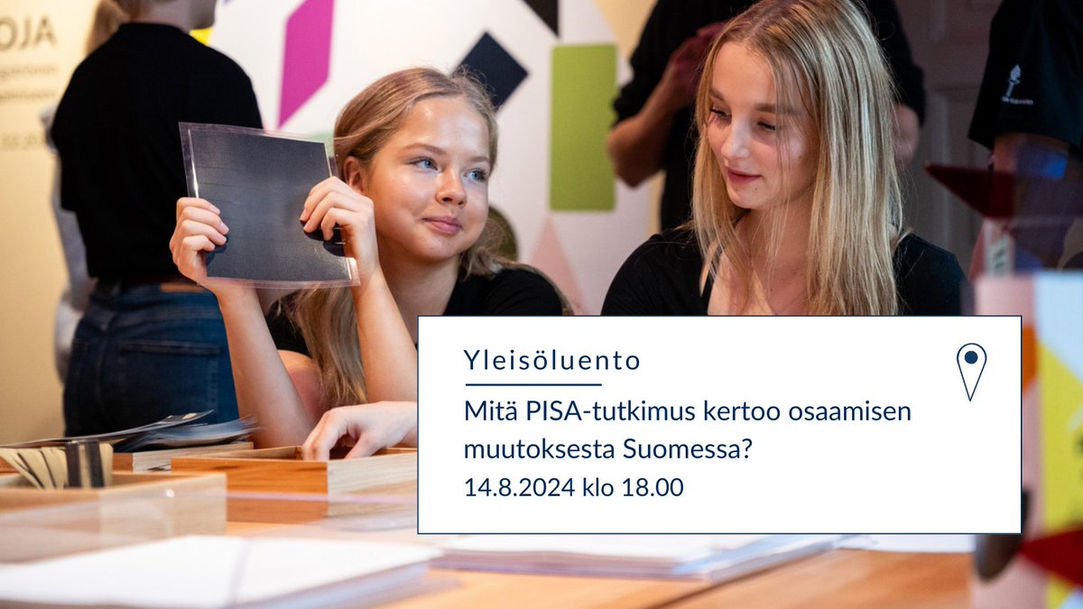 Mitä PISA-tulokset kertovat nykykoulusta? Avoin yleisöluento esittelee vuoden 2022 PISA-tutkimuksen tuloksia ja selventää, millä tavoin PISA-tutkimuksessa osaamista arvioidaan. Luennon pitää  PISAn kansallinen tutkimusjohtaja  KT Arto K. Ahonen. 👉 r.jyu.fi/FBA