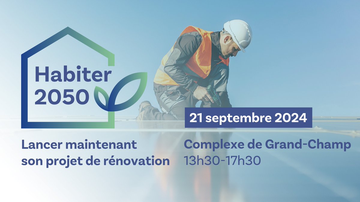 🌱 Le 21 septembre aura lieu Habiter 2050 !
✨ Cet événement est dédié à l’isolation thermique, aux énergies renouvelables et aux aménagements extérieurs.
Plus d’informations sur 👉 gland.ch/habiter2050

#villedegland #developpementdurable #habiter2050
