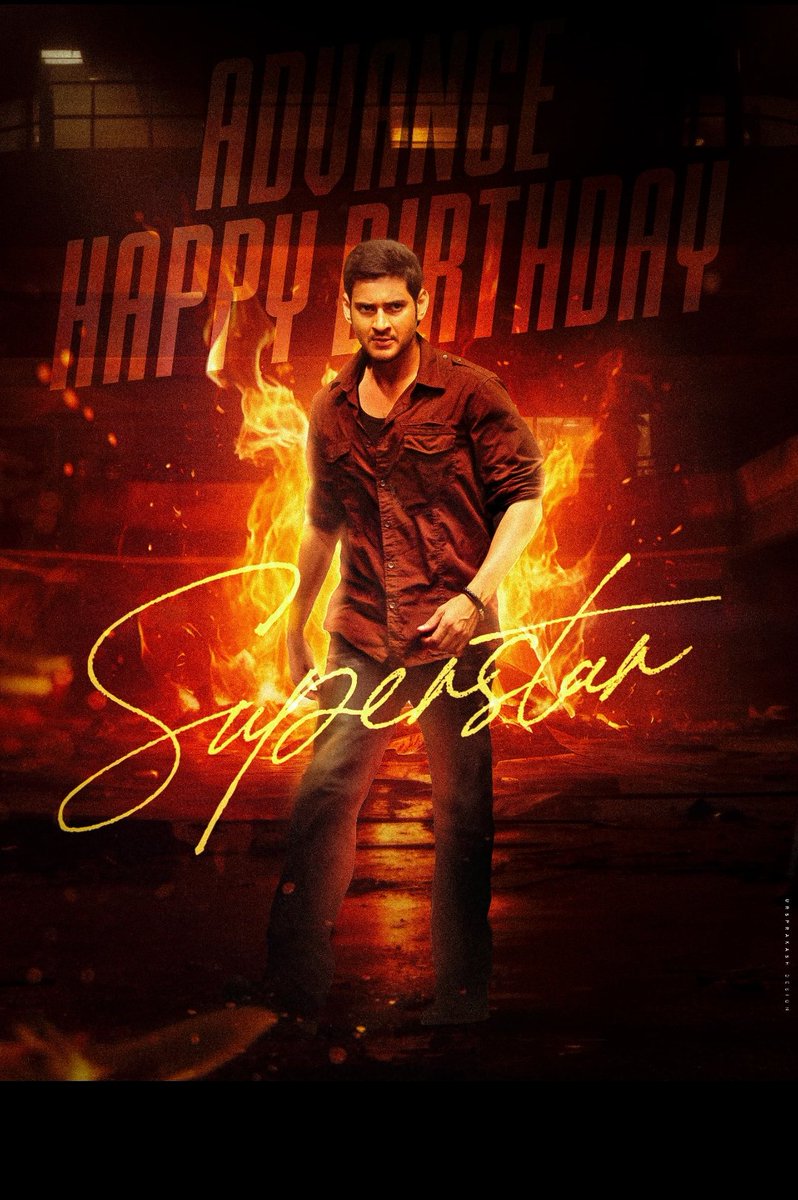 MaheshFanTrends's tweet photo. Advance Birthday Wishes to our icon, our Celebration of Cinema ❤️
Engaging into the Years of Conquering the Throne of Indian cinemas. We stand by you in every inch @urstrulyMahesh
#CelebrateSSMB https://t.co/Zz0ImHyuXJ