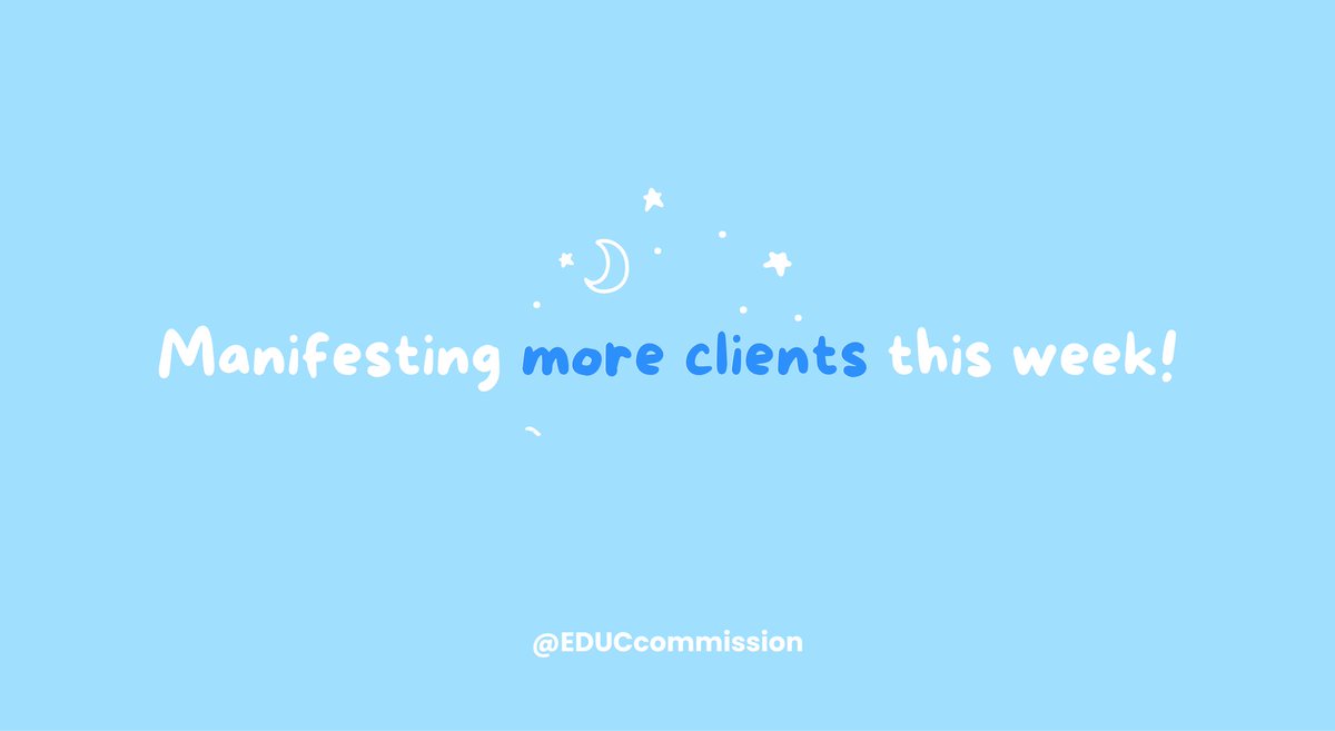 manifesting more clients! ✨️