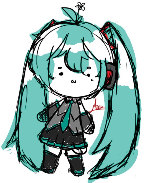 milimivt's tweet photo. The chibi’s drawn in the first art stream!! 
Miku, Anis, and Reimu! 
#Miku #tohouproject #NIKKE #art https://t.co/ScUdDPvKU3