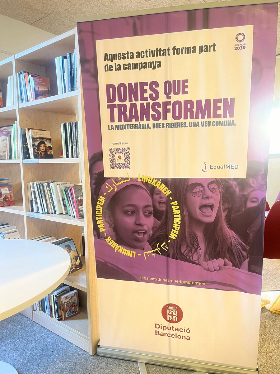 intdiba's tweet photo. 🙋♀️L'exposició 'Dones trencant barreres' arriba a la @bibliomalgrat de Malgrat de Mar!
📸Dones inspiradores de la Mediterrània que promouen la igualtat! Proposta @IEMed_ @euromedwomen en el marc iniciativa @diba #DonesQueTransformen
🗓 Del 20/08 al 03/09 https://t.co/ScO3EhjrrV https://t.co/lwQ9b4horA