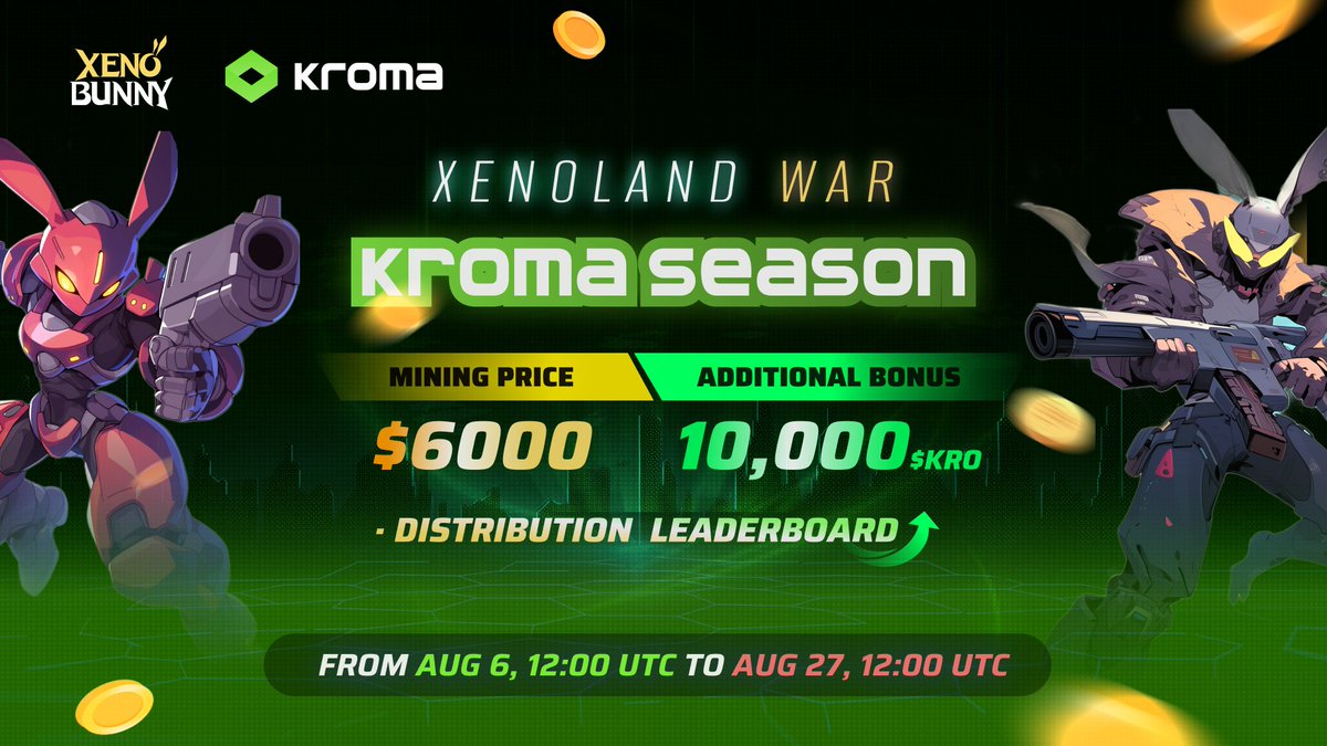 XenodiaX's tweet photo. Calling all 170k participants! Curious about what's next after Pro Gamers Season 2? Want to make those LAND you bought even more valuable?

Join the Xenoland War on @kroma_network Season now! 

Win additional $6,000 in prizes and 10,000 $KRO now!

#web3game #Airdrop #GameFi https://t.co/1Iw0Nb5euR