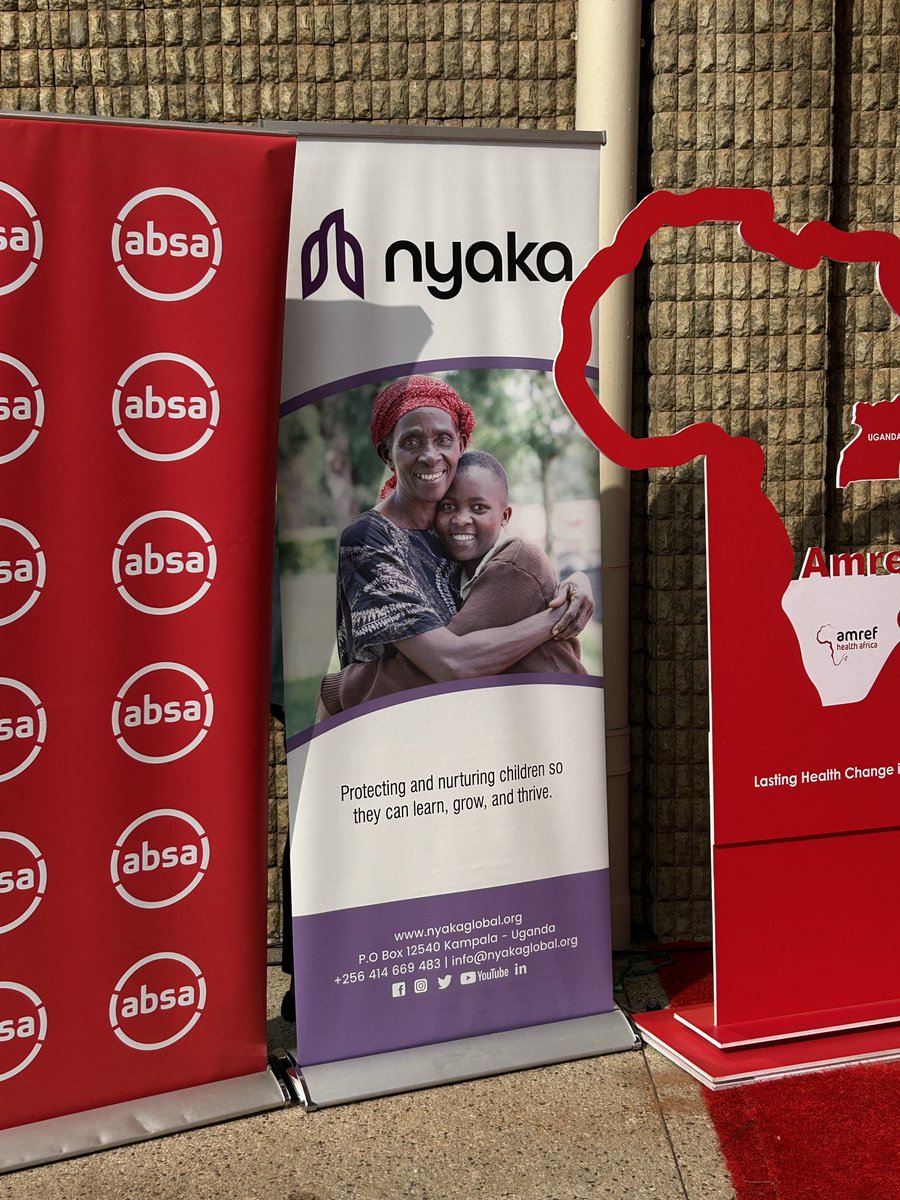 Nyaka is honored to be at <a href="/AbsaUganda/">Absa Bank Uganda</a>, invited to be recognized as a beneficiary of the funds from the 2nd edition of the Absa KH3_7 Hills Run. Our CEO <a href="/Twejaka/">Twesigye Jackson Kaguri</a>, former COO <a href="/JNantale/">Jennifer Nantale</a>, and Communications Manager @amandamucyo are in attendance.