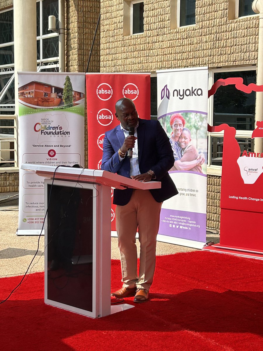 NyakaGlobal's tweet photo. Nyaka is honored to be at @AbsaUganda, invited to be recognized as a beneficiary of the funds from the 2nd edition of the Absa KH3_7 Hills Run. Our CEO @Twejaka, former COO @JNantale, and Communications Manager @amandamucyo are in attendance. https://t.co/1Wapm8fNJj