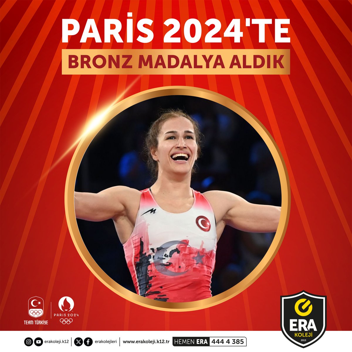 #Paris2024 Olimpiyat Oyunları'nda Kadınlar Serbest Stil 68 kg - Güreş kategorisinde ülkemizi temsil eden Buse Tosun Çavuşoğlu bronz madalya alarak hepimizi gururlandırdı.🥉

#teamtürkiye #olympicgames #spor #erakoleji
