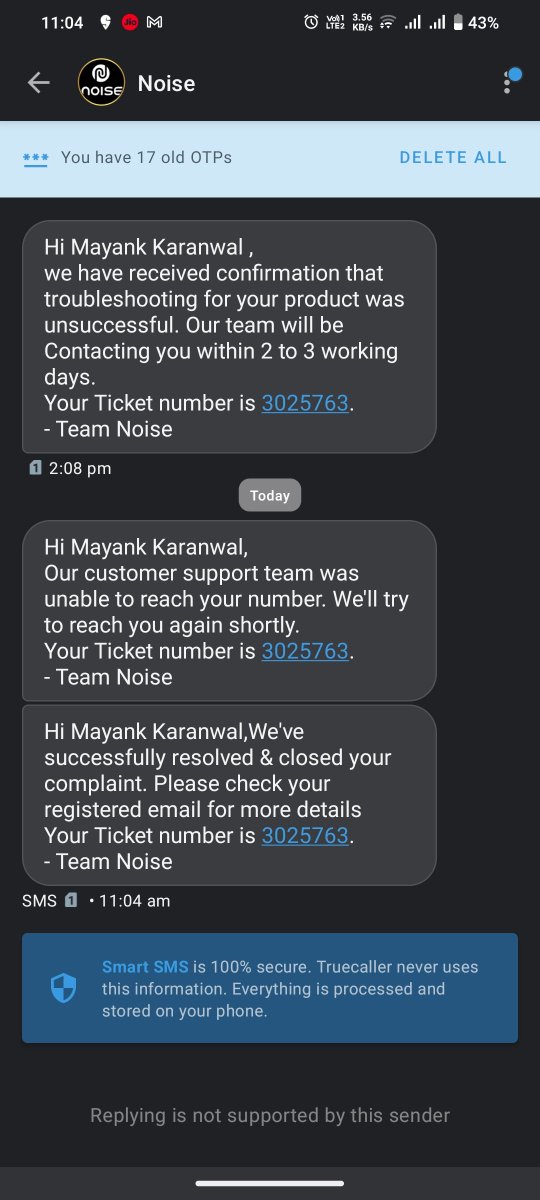 MayAnkkaranwal's tweet photo. @gonoise
 if you guys fix something wouldn't it be great if you just stop making products that dont work, Have been complaining about the same issue for soo damn long and still haven't fixed, Obviously the complaint center is great "assume &amp; close" wow https://t.co/KWaYPoXkoZ
